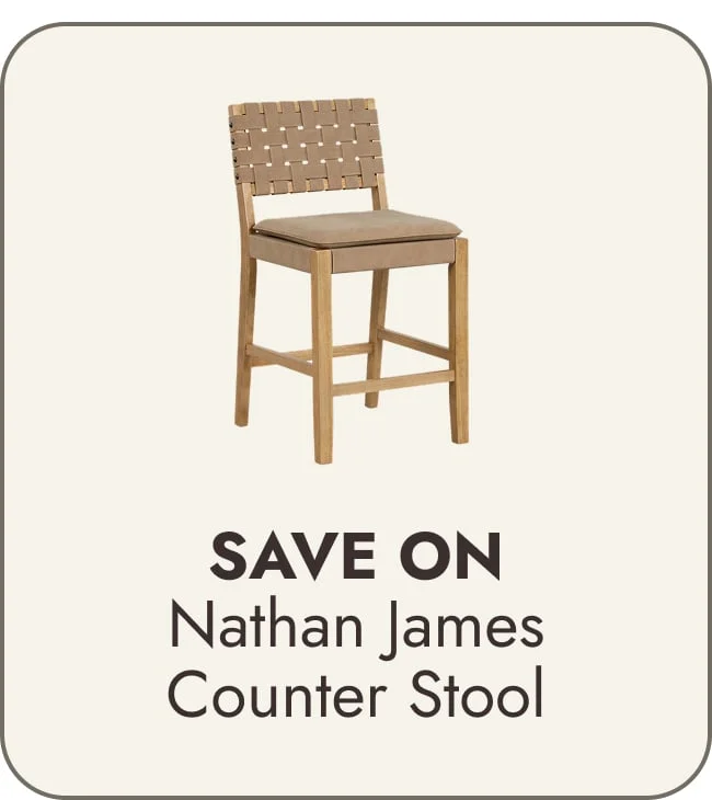Nathan James Cohen Faux Leather Counter or Bar Height Stool