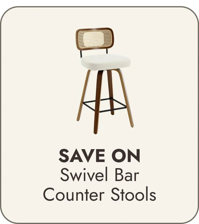 Swivel Bar and Counter Stools with Bentwood Legs