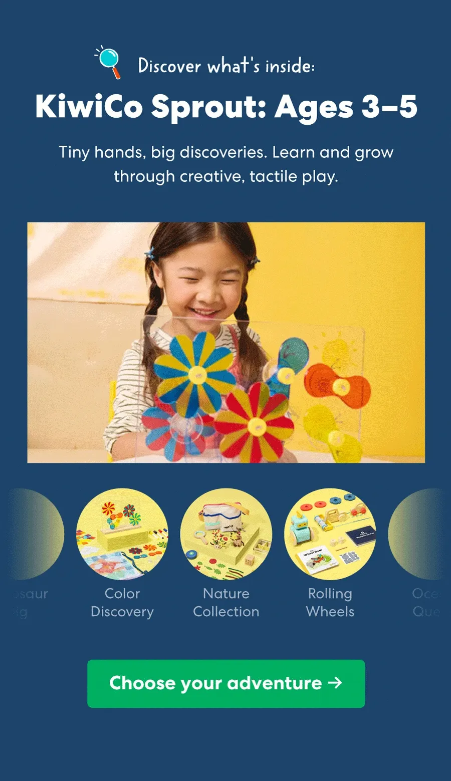 Slideshow of KiwiCo themes adventures! Explore the themes ->