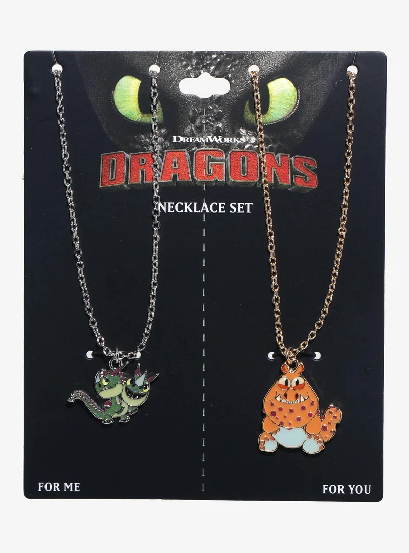 Chibi Meatlug Barf and Belch Best Friend Necklace Set