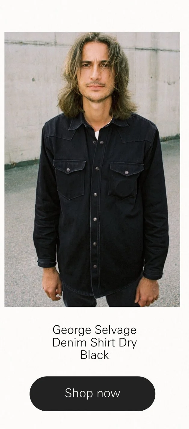 George Selvage Denim Shirt Dry Black