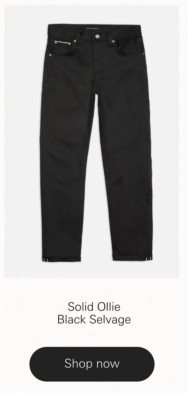 Solid Ollie Dry Black Selvage