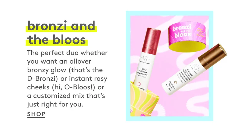 The perfect duo whether you want an allover bronzy glow or instand rosy cheeks. Shop Bronzi and the Bloos