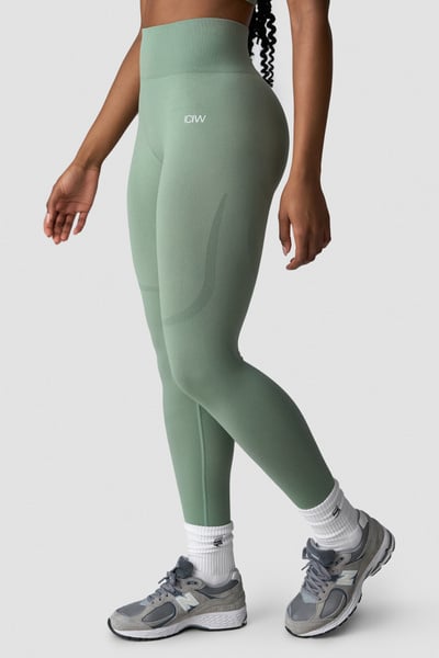 Image of Divine Seamless Tights Wmn Light Moss