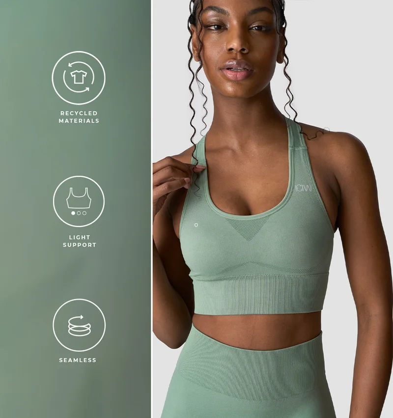 Divine Seamless Sports Bra Light Moss