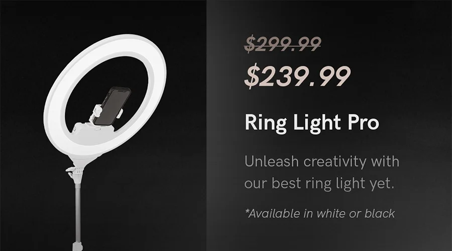 Ring Light Pro is now $239.99.