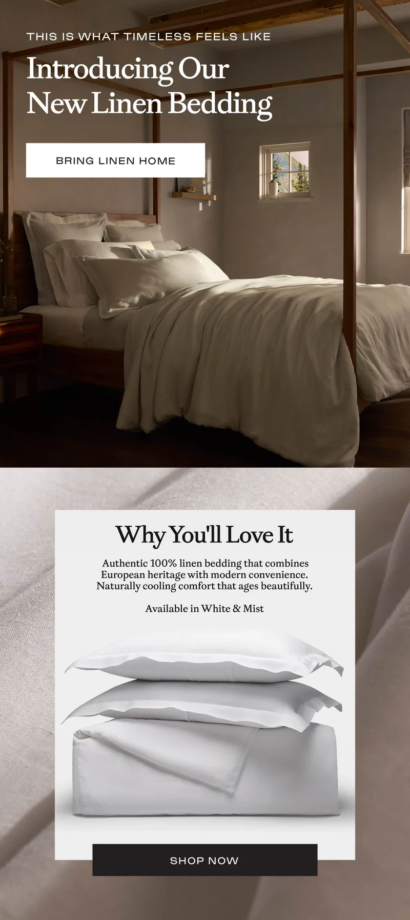 Bring Linen Home - Shop our new Linen Bedding now!