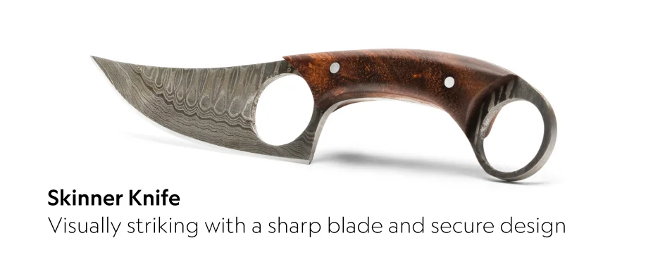 Hand Forged Damascus Skinner Knife