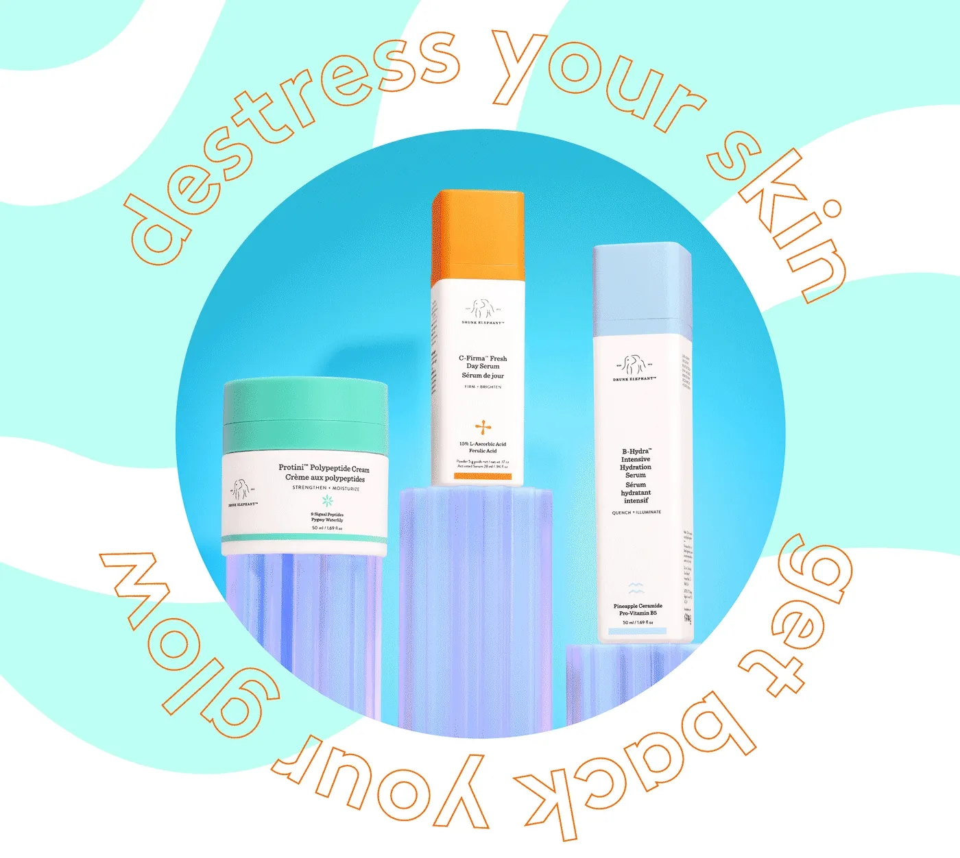 c firma, b hydra, protini cream