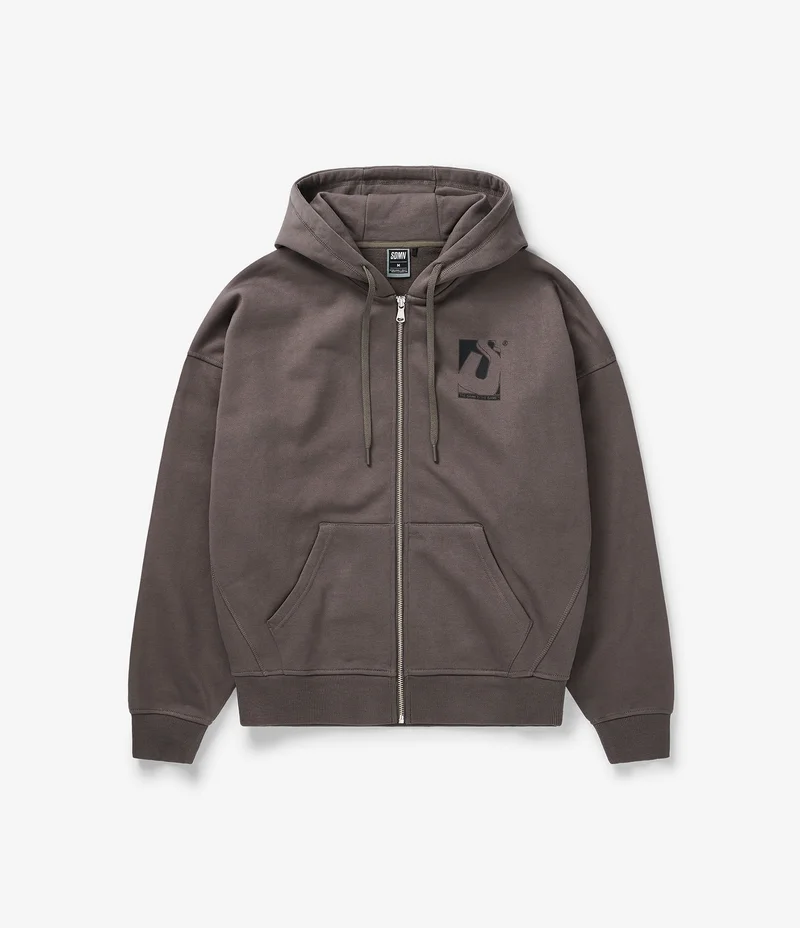 INITIAL BOX ZIP HOODIE