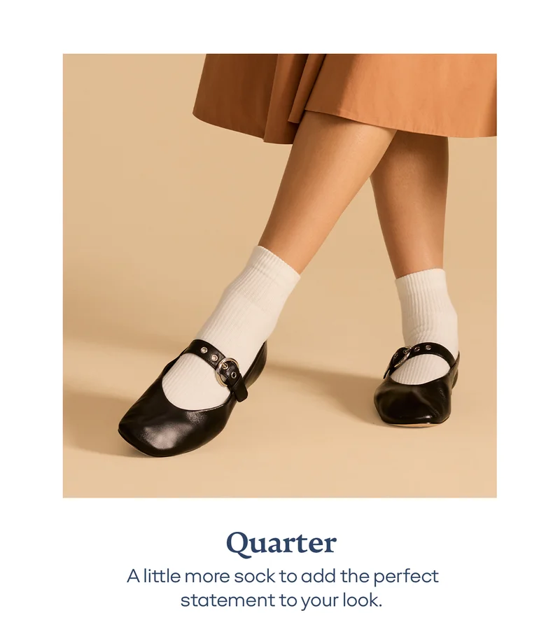 Quarter | A little more sock to add the perfect statement to your look.