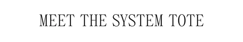 MEET THE SYSTEM TOTE