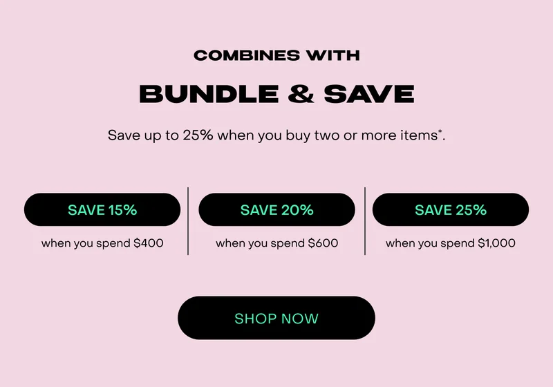 Combines with Bundle & Save