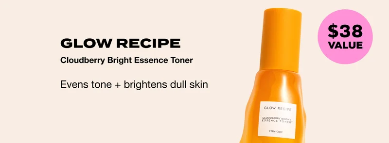 GLOW RECIPE Cloudberry Bright Essence Toner - $38 VALUE