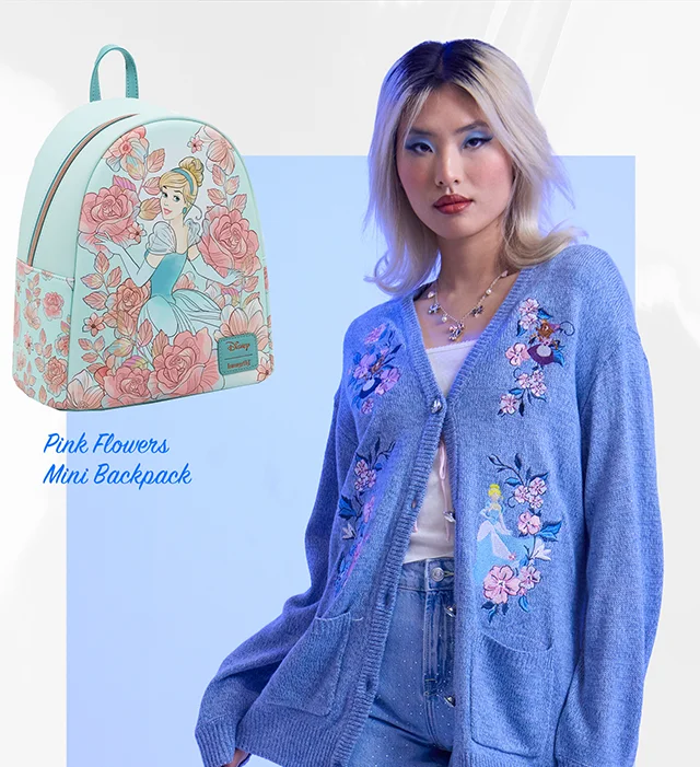 Pink Flowers Mini Backpack
