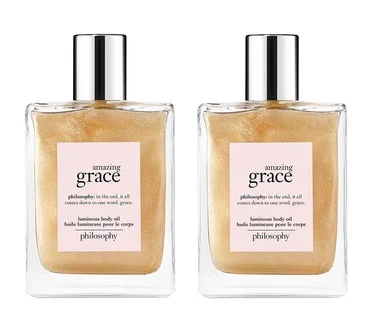 philosophy grace fragrance luminous body oil 4oz duo