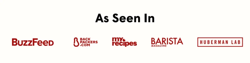 As Seen In BuzzFeed Back Packers.com myrecipes BARISTA HUBERMAN LAB