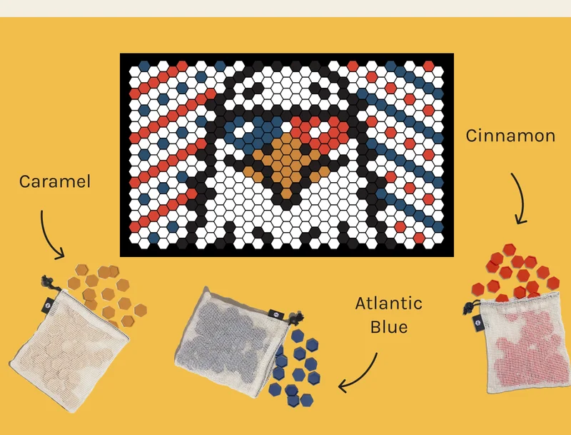 Caramel, Atlantic Blue, Cinnamon