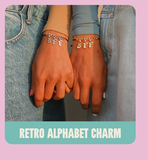RETRO ALPHABET CHARM
