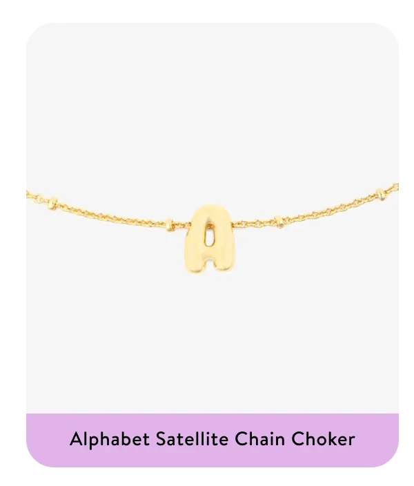 Alphabet Satellite Chain Choker