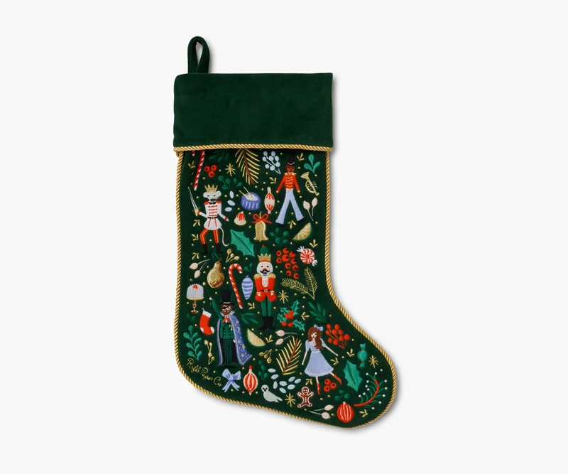 Image of Embroidered Stocking - Nutcracker
