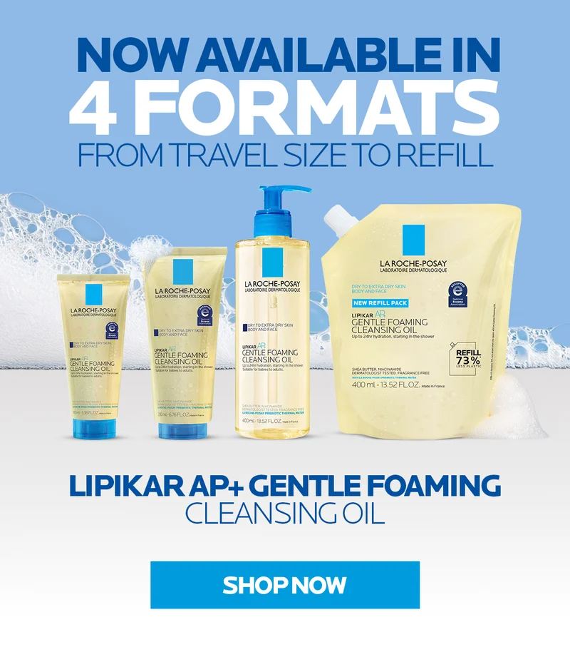 Discover Lipikar AP+ Gentle Foaming Cleansing Oil now avaliable in 4 formats