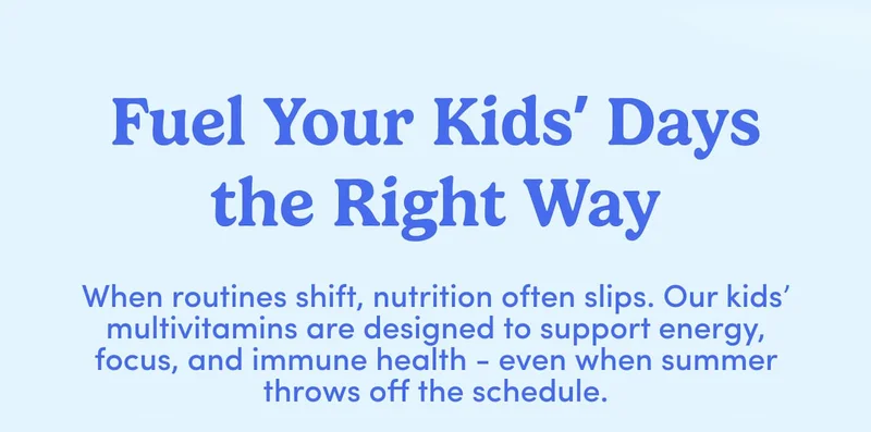 Fuel your kids' days right way