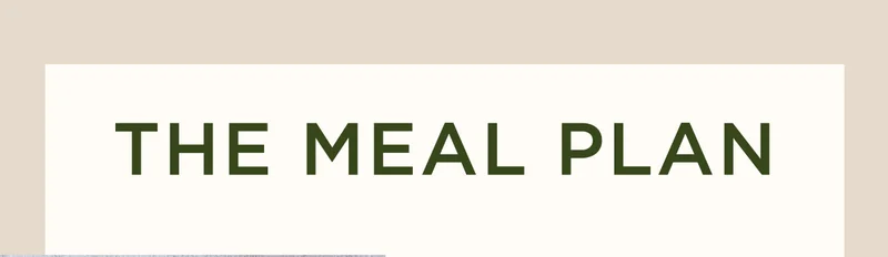 The Meal Plan