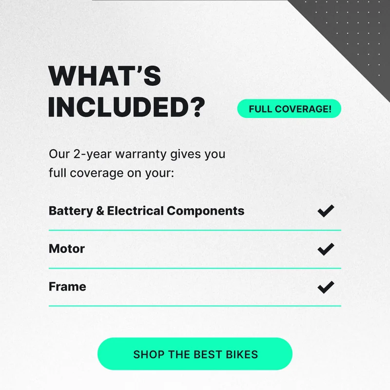 WHAT'S INCLUDED? FULL COVERAGE! Battery & Electrical Components  Motor  Frame