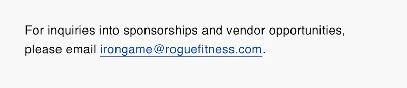 2023 Rogue Invitational Sponsorship & Vendor Opportunities