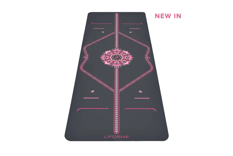 Image of Liforme Blossoming Lotus Yoga Mat - Grey