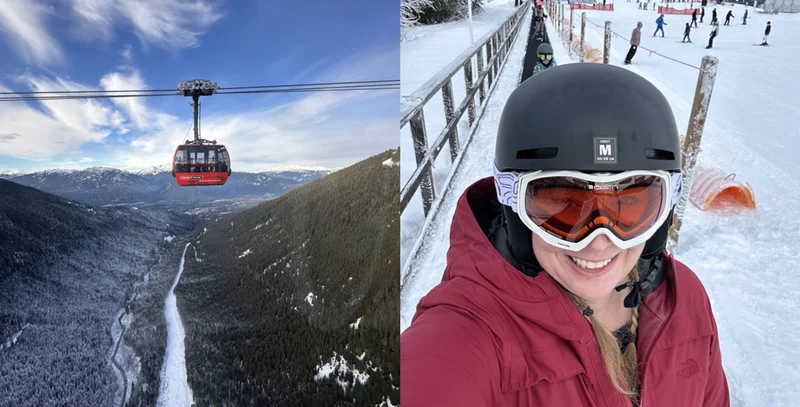 Melissa skiing in Whistler, Canada