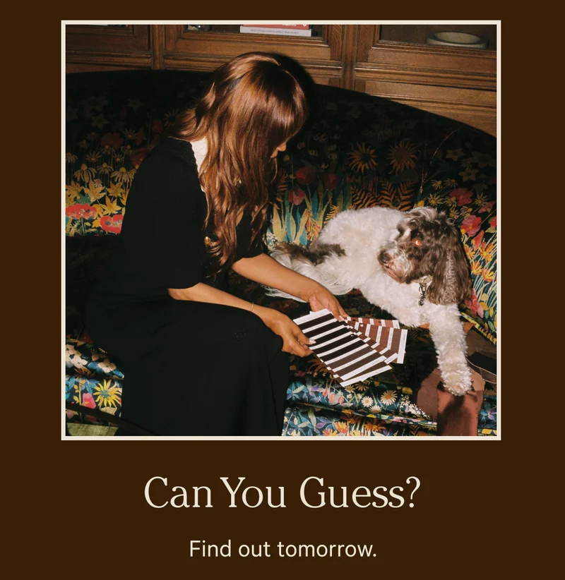 Can You Guess? Find out tomorrow.