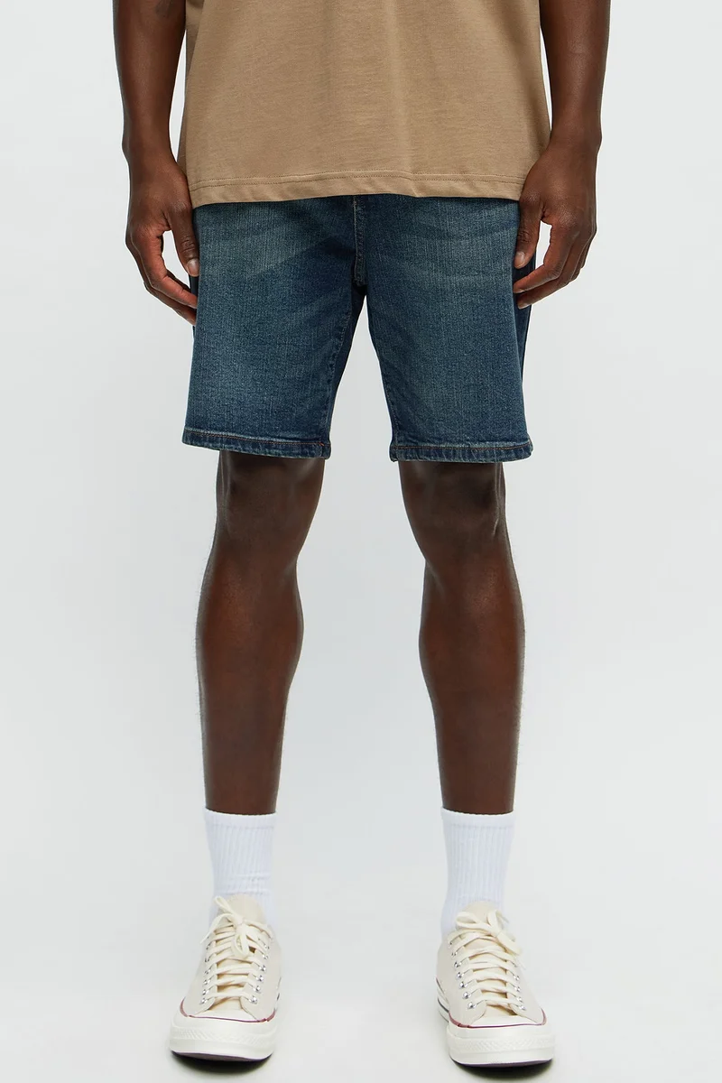 Image of Cornell Slim Denim Shorts - Vintage Blue Wash