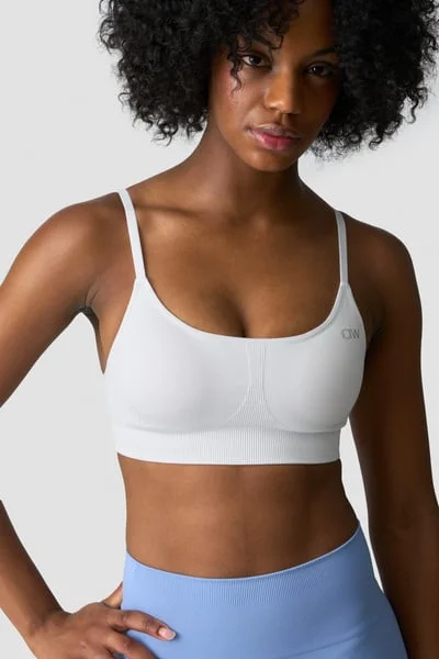Image of Ignite Seamless Adjustable Sports Bra White