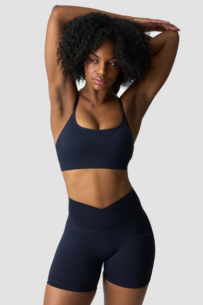 Image of Ignite Seamless Adjustable Sports Bra Navy