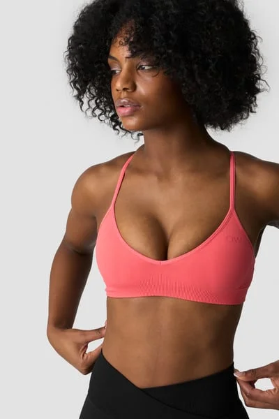 Image of Ignite Seamless Minimal Sports Bra Dark Pink Peach