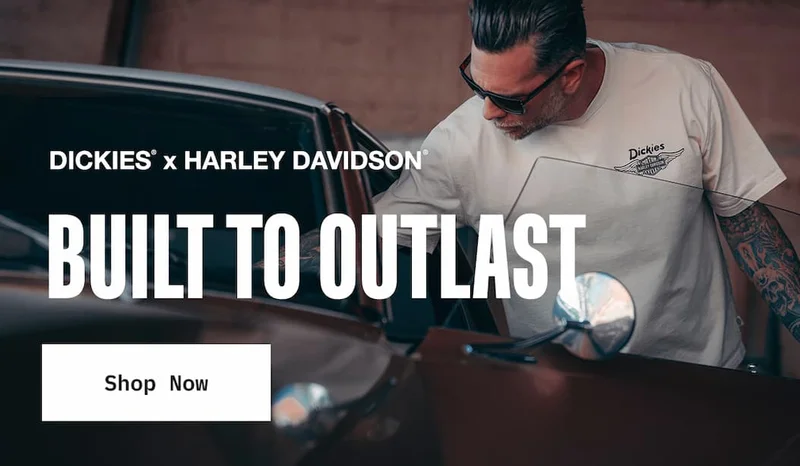 Dickies x Harley Davidson. Shop Now.