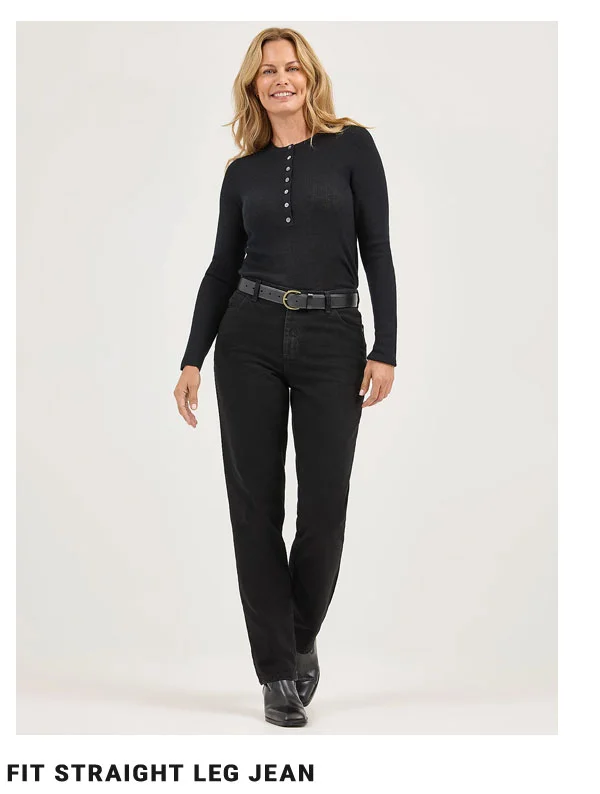 100% Cotton Relaxed Fit Straight Leg Jean