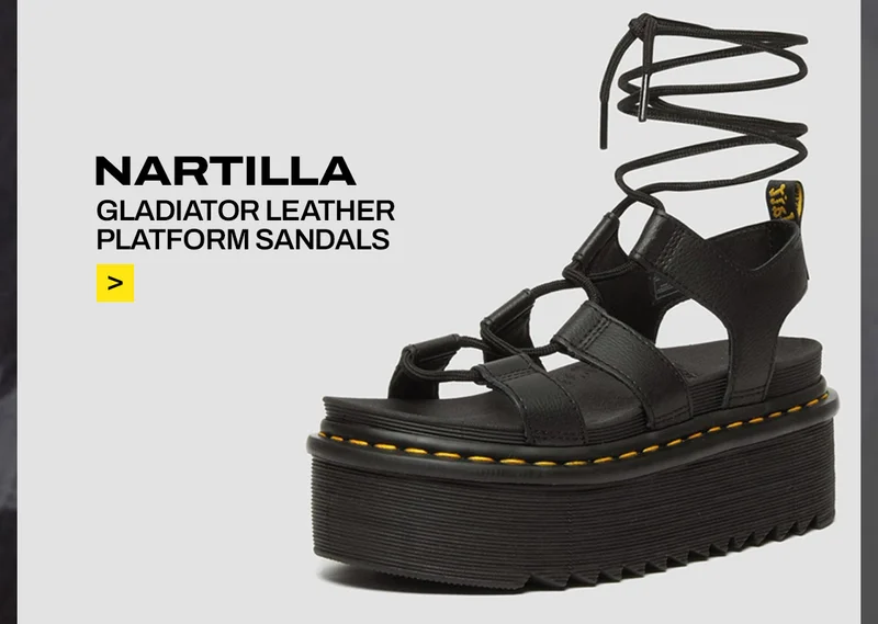 Nartilla Athena Leather Gladiator Platform Sandals