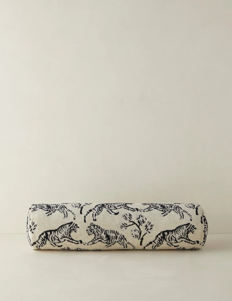 Image of Tiger Jacquard Bolster Pillow by Sarah Sherman Samuel