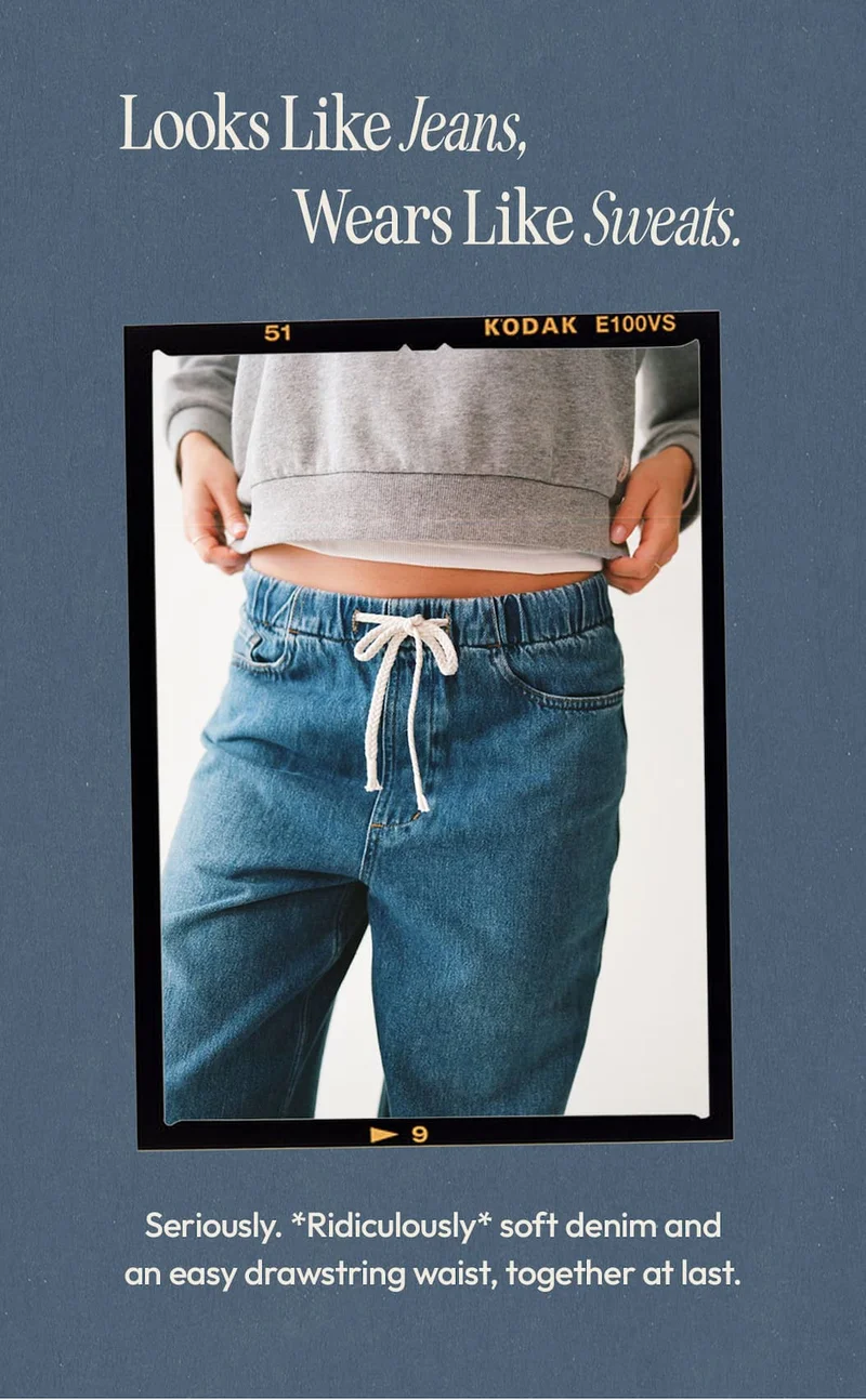 Looks like jeans, wears like sweats