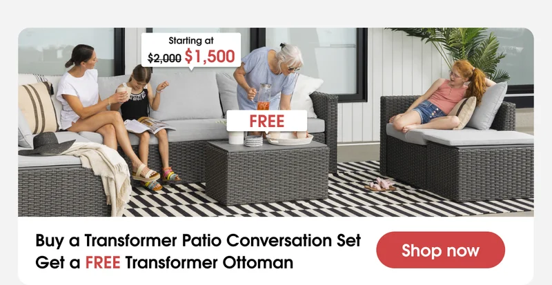 Transformer Patio Conversation Set