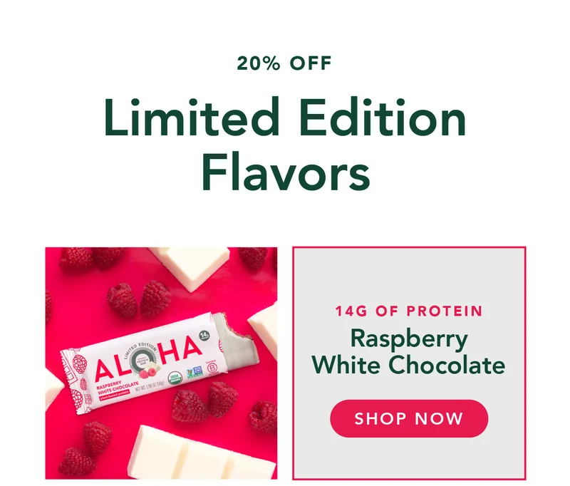 Raspberry White Chocolate Protein Bar