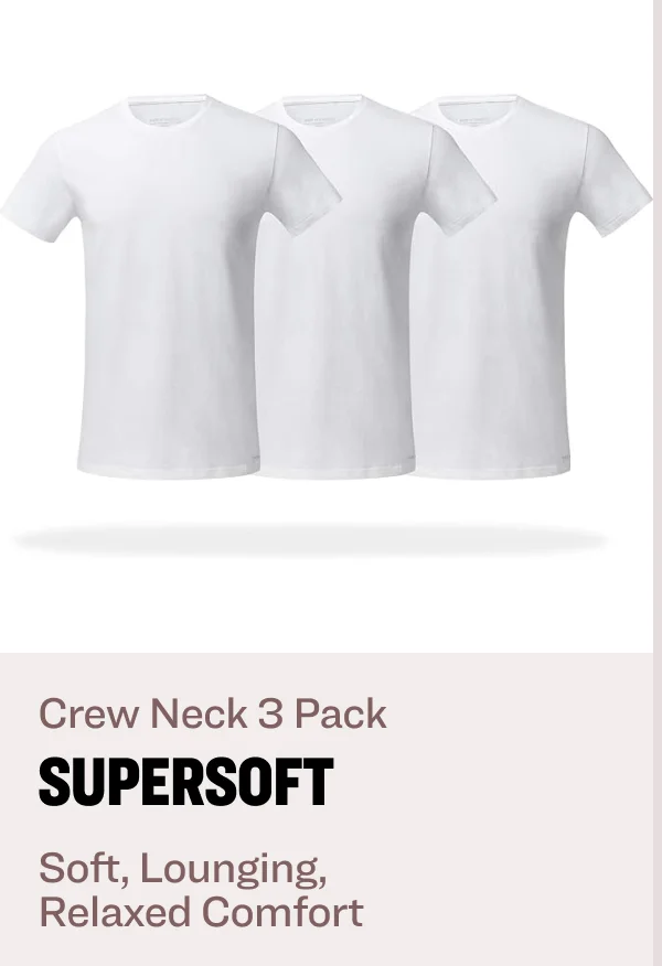 Crew Neck 3 Pack supersoft Soft, Lounging, Relaxed Comfort