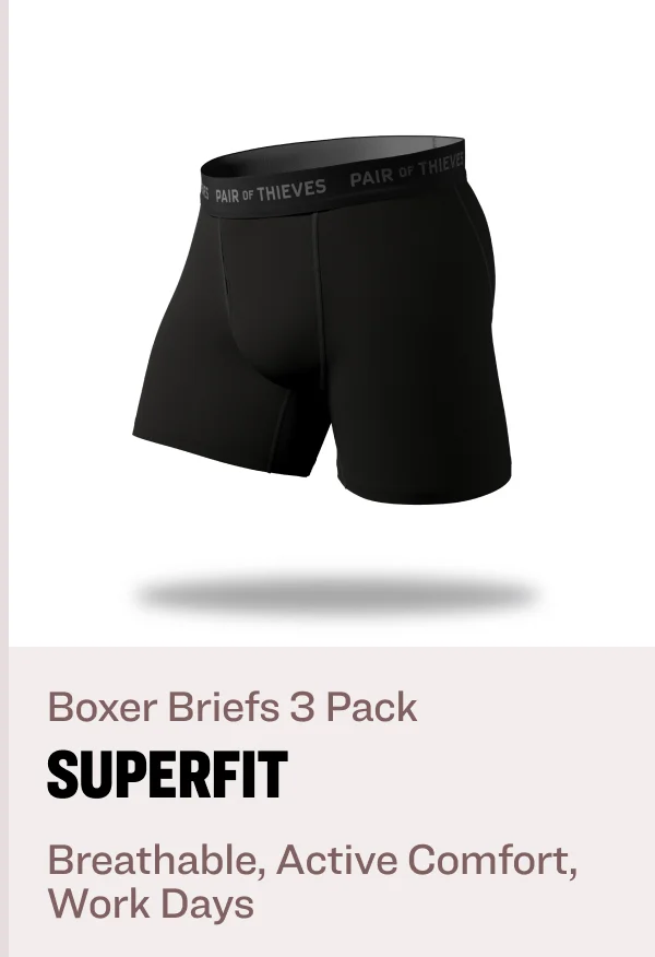 Boxer Briefs 3 Pack Superfit Breathable, Active Comfort, Work Days