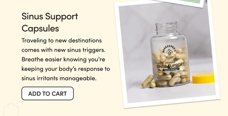 Sinus Support Capsules Traveling to new destinations comes with new sinus triggers. Breathe easier knowing you’re keeping your body’s response to sinus irritants manageable.