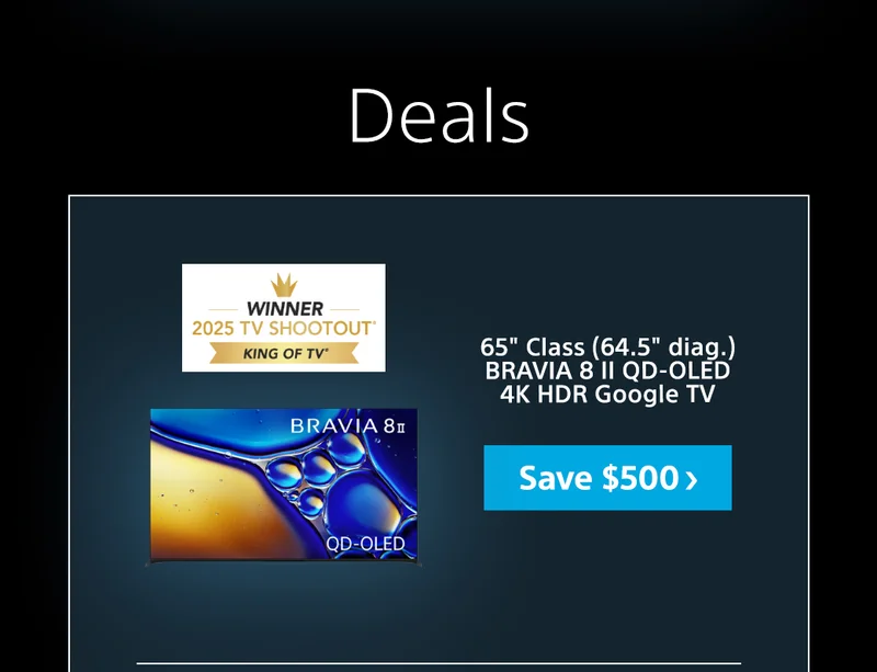 Winner 2025 TV Shootout King of TV | BRAVIA 8 II | Save $500