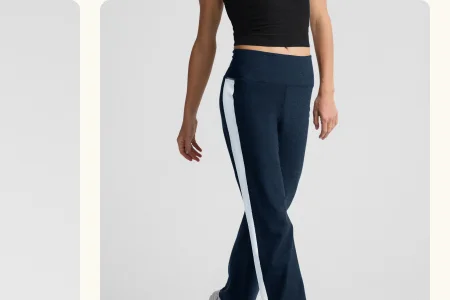 Spacedye Line Up Wide Leg Pant in Nocturnal Navy/Cloud White