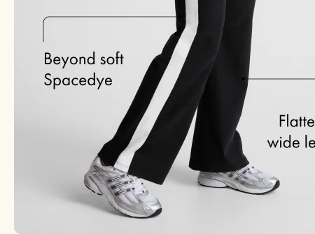 Spacedye Line Up Wide Leg Pant in Darkest Night/Cloud White